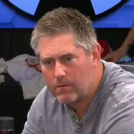 kirk-bally-poker-live Kirk Brown seated playing high stakes cash game poker on Bally Live.