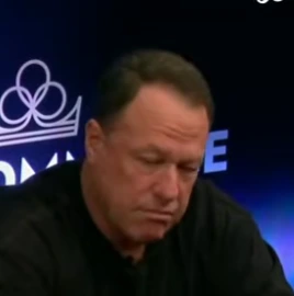 Jeff 10 Jeff seated playing high stakes cash game PLO4 poker on the Bally Live Poker livestream.