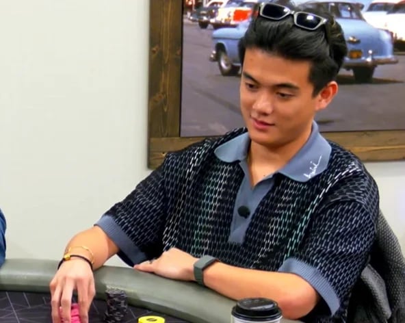 Jasper Ma seated playing high stakes cash games at The Lodge Card Club