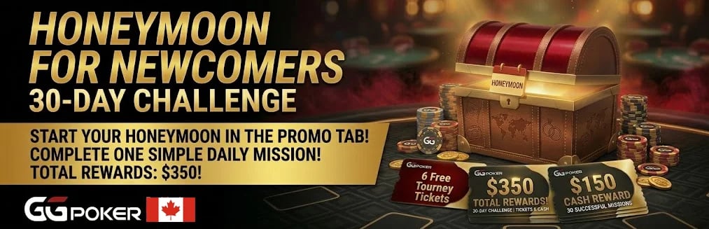 GGPoker Ontario Honeymoon Challenge For New Players - Promo Code