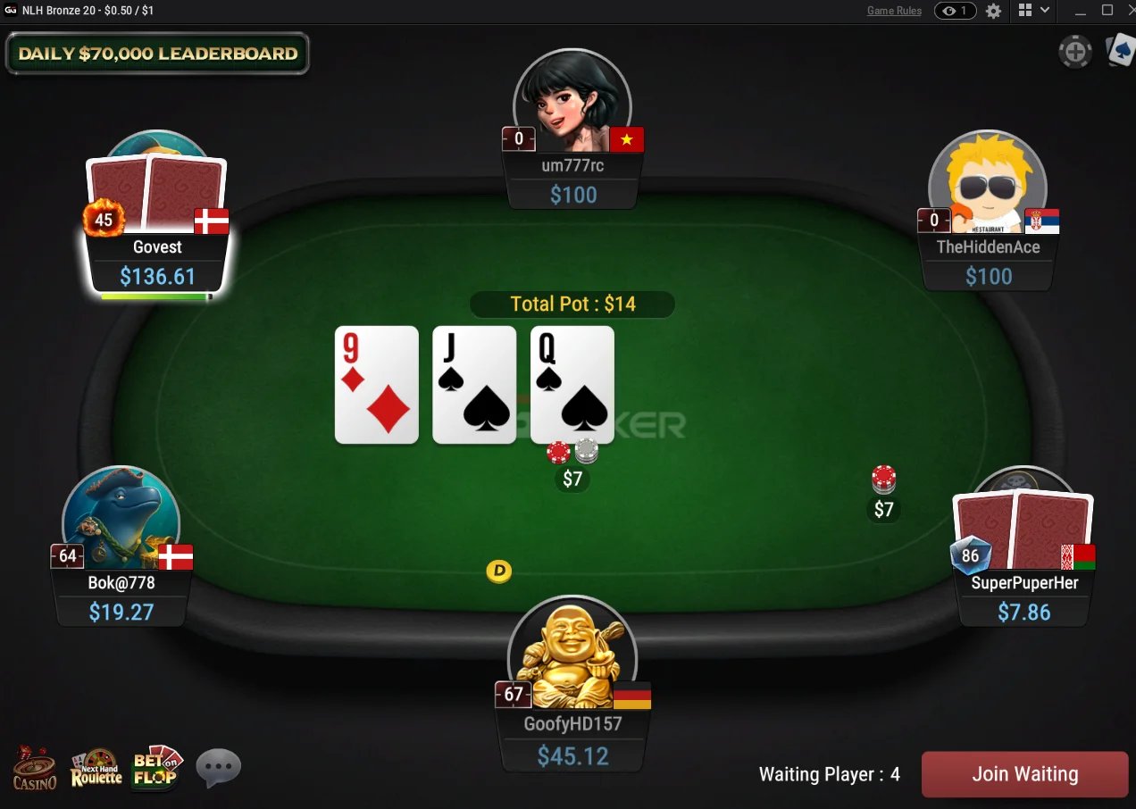 GGPoker UK Poker Table Layout On Desktop GGPoker UK Poker Table Layout On Desktop