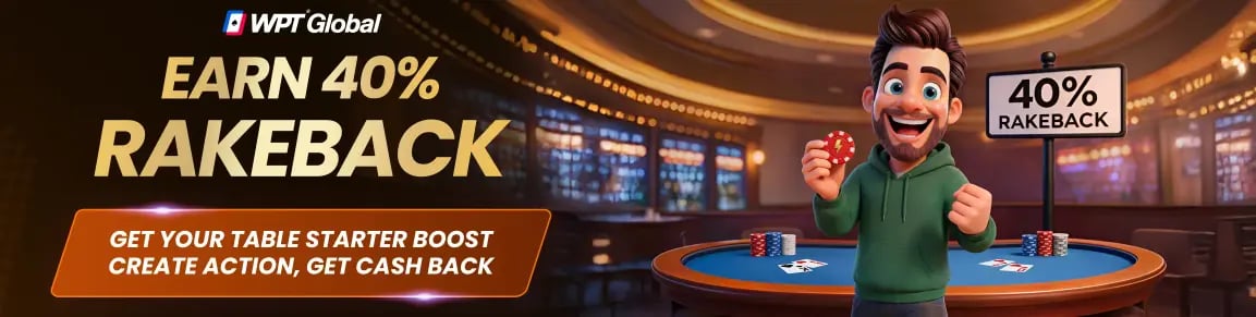 WPT Global Table Starter Bonus Cashback/Rakeback promotion details