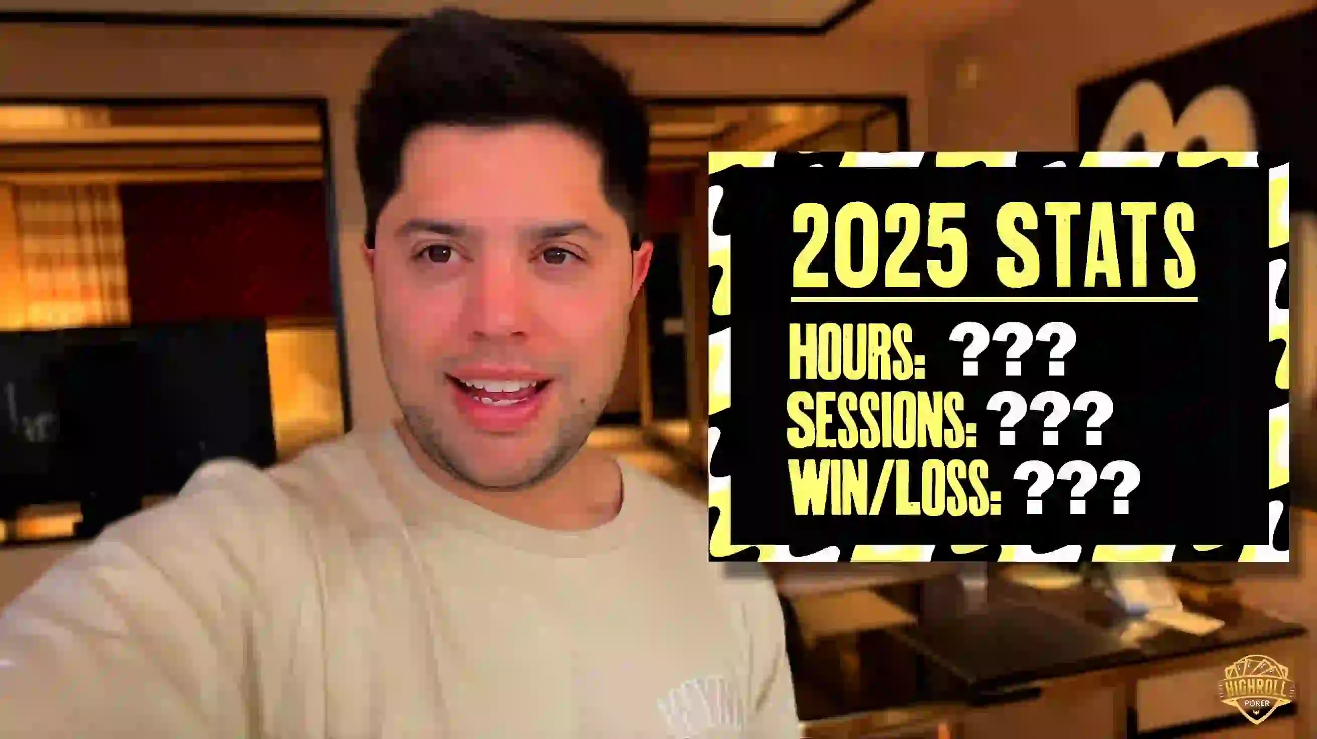 Mariano Grandoli posts his annual winrate statistics for 2025 on his YouTube channel, and he's up millions.